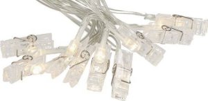 Lampki choinkowe Springos Klipsy Lampki LED klamerki spinacze na zdjęcia 10 LED ciepły biały UNIWERSALNY 5