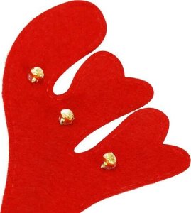 Springos Opaska na głowę rogi renifera z dzwoneczkami świąteczna ozdoba UNIWERSALNY 2