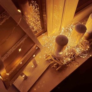 Lampki choinkowe Springos Lampki choinkowe 20 LED druciki mikro na baterie biały ciepły UNIWERSALNY 2