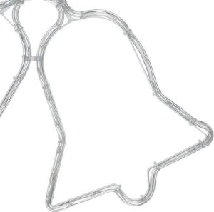 Springos Ozdoba świąteczna 72 Led lampki choinkowe dzwonki niebiesko-czerwone UNIWERSALNY 6