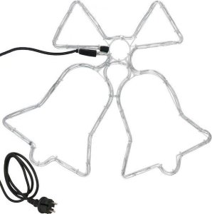 Springos Ozdoba świąteczna 72 Led lampki choinkowe dzwonki niebiesko-czerwone UNIWERSALNY 9