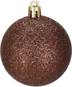 Dekoracja świąteczna Springos Bombki choinkowe 101 szt. ozdoby świąteczne zestaw z gwiazdą brązowe, rose gold UNIWERSALNY 11