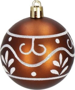 Dekoracja świąteczna Springos Bombki choinkowe 101 szt. ozdoby świąteczne zestaw z gwiazdą brązowe, rose gold UNIWERSALNY 13