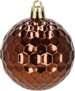 Dekoracja świąteczna Springos Bombki choinkowe 101 szt. ozdoby świąteczne zestaw z gwiazdą brązowe, rose gold UNIWERSALNY 17