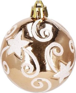 Dekoracja świąteczna Springos Bombki choinkowe 101 szt. ozdoby świąteczne zestaw z gwiazdą brązowe, rose gold UNIWERSALNY 19