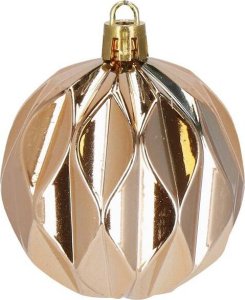 Dekoracja świąteczna Springos Bombki choinkowe 101 szt. ozdoby świąteczne zestaw z gwiazdą brązowe, rose gold UNIWERSALNY 20