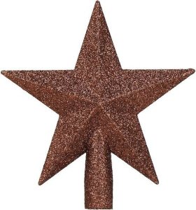 Dekoracja świąteczna Springos Bombki choinkowe 101 szt. ozdoby świąteczne zestaw z gwiazdą brązowe, rose gold UNIWERSALNY 21