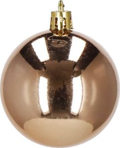 Dekoracja świąteczna Springos Bombki choinkowe 101 szt. ozdoby świąteczne zestaw z gwiazdą brązowe, rose gold UNIWERSALNY 23