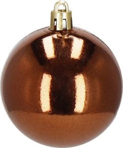 Dekoracja świąteczna Springos Bombki choinkowe 101 szt. ozdoby świąteczne zestaw z gwiazdą brązowe, rose gold UNIWERSALNY 10