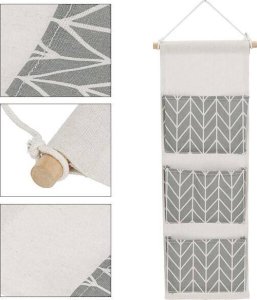 Springos Organizer do przechowywania zabawek pojemnik z trzema kieszeniami, wiszący jodełka UNIWERSALNY 7