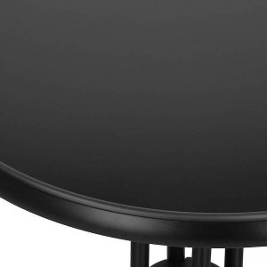 Springos Stolik ogrodowy okrągły 60 cm na balkon metal i szkło hartowane czarny UNIWERSALNY 3