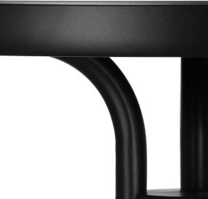 Springos Stolik ogrodowy okrągły 60 cm na balkon metal i szkło hartowane czarny UNIWERSALNY 6