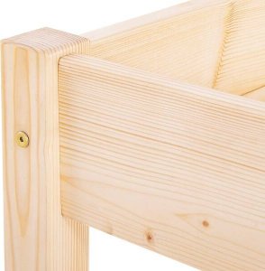 Springos Łóżko drewniane dla seniora 200x90 cm jednoosobowe z drewna iglastego wysokie UNIWERSALNY 2