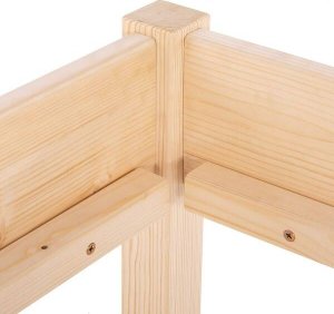 Springos Łóżko drewniane dla seniora 200x90 cm jednoosobowe z drewna iglastego wysokie UNIWERSALNY 3