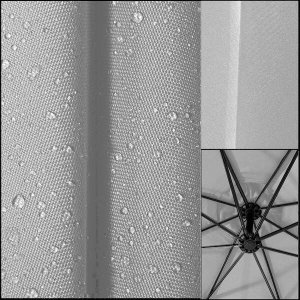 Springos Parasol ogrodowy z regulacją kąta pochylenia 350 cm duży na balkon, taras jasnoszary UNIWERSALNY 8