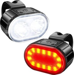 Springos Lampka rowerowa, LED zestaw przód/tył USB akumulatorowa UNIWERSALNY 1