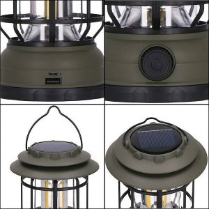 Springos Lampa turystyczna, kempingowa LED solarna, z funkcją powerbank UNIWERSALNY 14