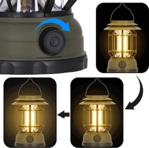 Springos Lampa turystyczna, kempingowa LED solarna, z funkcją powerbank UNIWERSALNY 15