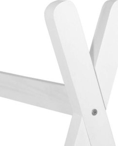 Springos Łóżko dziecięce 145x75cm drewniane łóżeczko tipi ze stelażem, domek dla dziecka, białe UNIWERSALNY 6