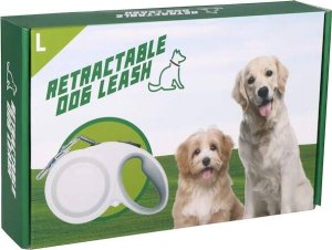 Springos Smycz taśmowa, automatyczna dla psa L - do 50kg długość: 5m biała, szara UNIWERSALNY 10