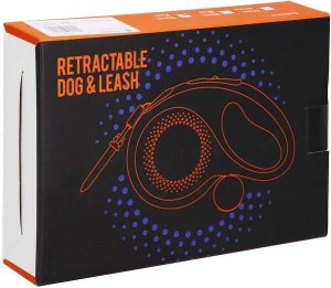 Springos Smycz dla psa taśmowa, automatyczna z pojemnikiem na worki, L - do 50 kg dł.: 5m czarno-czerwona UNIWERSALNY 9