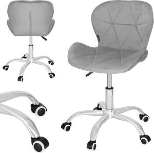 Krzesło biurowe Springos Fotel biurowy obrotowy krzesło na kółkach, do nauki, pracy przed komputerem szare UNIWERSALNY 2