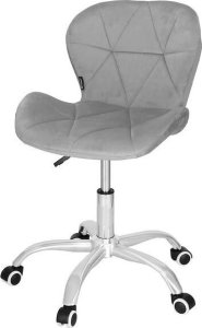 Krzesło biurowe Springos Fotel biurowy obrotowy krzesło na kółkach, do nauki, pracy przed komputerem szare UNIWERSALNY 4