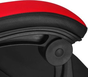 Krzesło biurowe Springos Fotel gamingowy, biurowy z regulacją nachylenia oparcia, krzesło obrotowe dla gracza, ekoskóra, czarno-czerwony UNIWERSALNY 14
