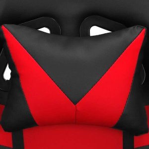 Krzesło biurowe Springos Fotel gamingowy, biurowy z regulacją nachylenia oparcia, krzesło obrotowe dla gracza, ekoskóra, czarno-czerwony UNIWERSALNY 16