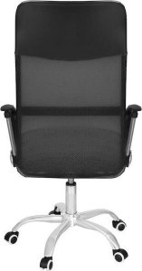 Krzesło biurowe Springos Fotel biurowy obrotowy regulowany krzesło na kółkach, do pracy przed komputerem czarne UNIWERSALNY 4