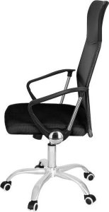 Krzesło biurowe Springos Fotel biurowy obrotowy regulowany krzesło na kółkach, do pracy przed komputerem czarne UNIWERSALNY 6