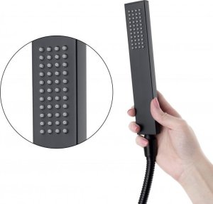 Bateria wannowa YokaHome Bateria wannowa z prysznicem wolnostojąca czarny - mat, loft - Yoka 6