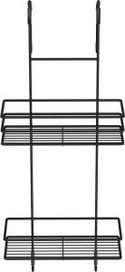 Koszyk prysznicowy YokaHome Koszyk łazienkowy 2 półki zawieszany pod prysznic z metalu czarny 3