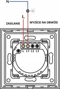 BSEED DOTYKOWY WŁĄCZNIK ŚWIATŁA 1K POJEDYNCZY SZKLANY 13
