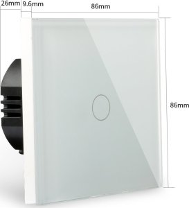 BSEED DOTYKOWY WŁĄCZNIK ŚWIATŁA 1K POJEDYNCZY SZKLANY 6