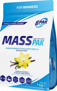 6PAK Nutrition 6PAK Mass Pak Gainer z kreatyną waniliowy - 1000 g 1