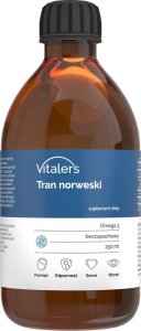 Triton Vitaler's Tran norweski Omega-3 1200 mg bezzapachowy - 250 ml 1