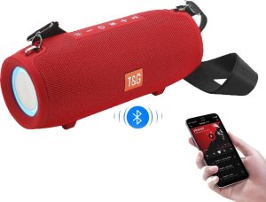 Głośnik T&G GŁOŚNIK BLUETOOTH PRZENOŚNY BEZPRZEWODOWY MOBILNY USB BOOMBOX RADIO LED MP3 TG322 18