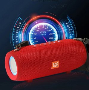 Głośnik T&G GŁOŚNIK BLUETOOTH PRZENOŚNY BEZPRZEWODOWY MOBILNY USB BOOMBOX RADIO LED MP3 TG322 9