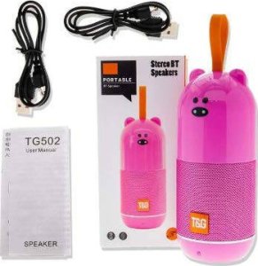 Głośnik T&G GŁOŚNIK BLUETOOTH BEZPRZEWODOWY PRZENOŚNY MOBILNY FM BT USB RADIO CHARGE TG502 5
