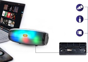 Głośnik T&G GŁOŚNIK BLUETOOTH BEZPRZEWODOWY PRZENOŚNY MOBILNY FM BT USB RADIO CHARGE TG165C 5