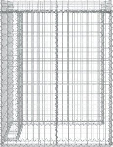 vidaXL Obudowa gabionowa do kosza na śmieci, 110x91x120 cm 4