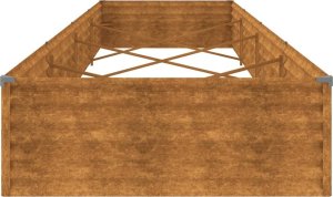 vidaXL Podwyższona donica, 387x100x36 cm, stal kortenowska 5