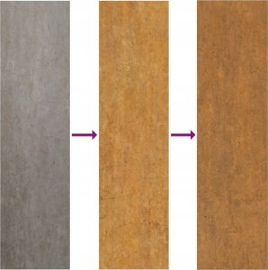 vidaXL Furtka ogrodowa, 105x130 cm, stal kortenowska, motyw prostokąty 7