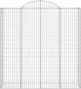 vidaXL Łukowaty kosz gabionowy 200x50x200/220 cm, galwanizowane żelazo 3