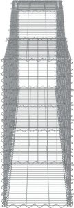 vidaXL Łukowaty kosz gabionowy, 400x50x100/120cm, galwanizowane żelazo 4