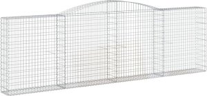 vidaXL Łukowaty kosz gabionowy 400x30x120/140 cm, galwanizowane żelazo 2