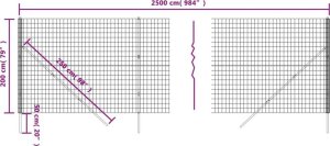 vidaXL Ogrodzenie ze zgrzewanej siatki, zielone, 2x25 m 4