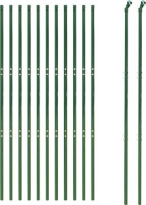 vidaXL Ogrodzenie ze zgrzewanej siatki, zielone, 2x25 m 3