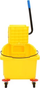vidaXL Wiaderko z wyżymaczką do mopa, na kółkach, żółte, 36 L, PP 2